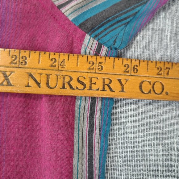 VINTAGE Wrangler Shirt Size XL 17.5x35 Pearl Snap Western Striped Long Sleeve - Picture 11 of 12